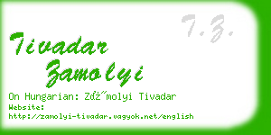tivadar zamolyi business card